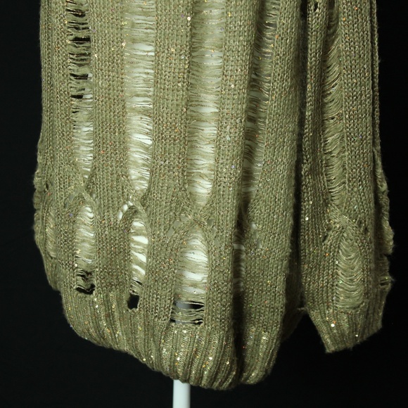 NWT | Chaudry KC | Gold Sequin Sweater | Sz S - Picture 7 of 16